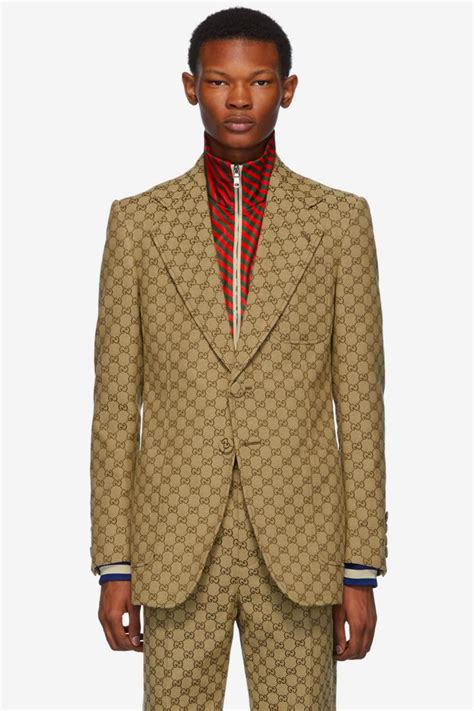 gold gucci suit|gucci men's suits for sale.